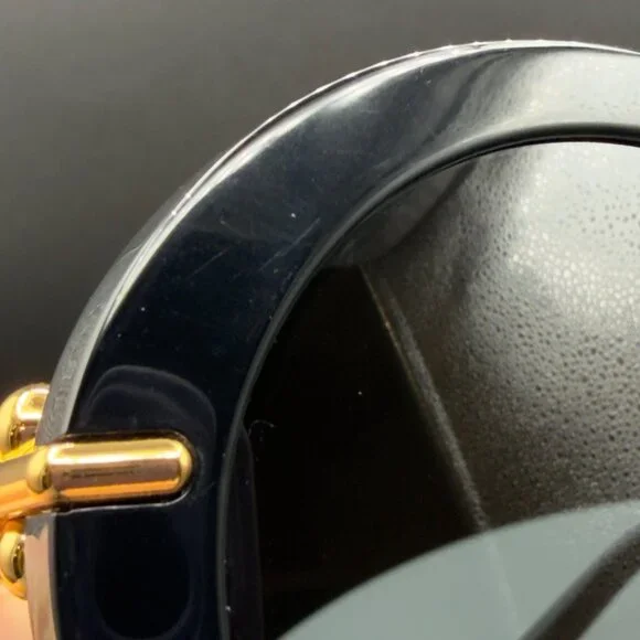 Tiffany & Co TF 4201 8001/S4 Black Round Sunglasses Grey Lens 50 24 140 SCRATCH - Picture 13 of 16